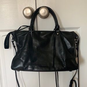 Cute black Rebecca Minkoff Regan Satchel leather bag